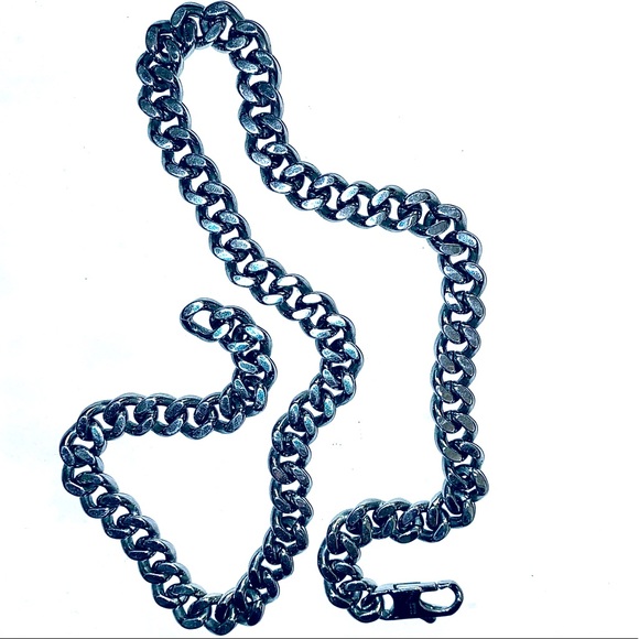 18k stainless steel made in Italy OTC Cuban Link Silver chain. - Picture 6 of 14